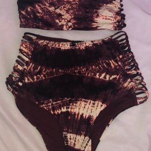 Beatiful colored tie die bathing suit